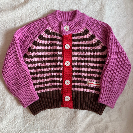 Chunky Knit Cardigan - 100% Cotton Yarn