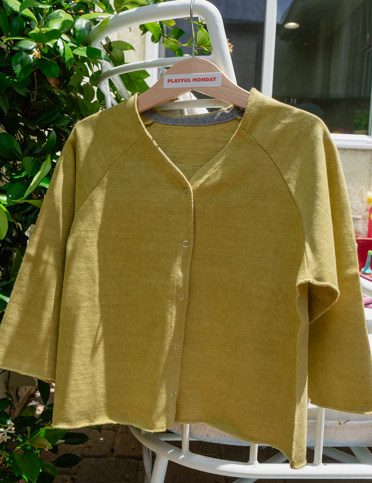 Easy Cotton Cardigan - Mustard