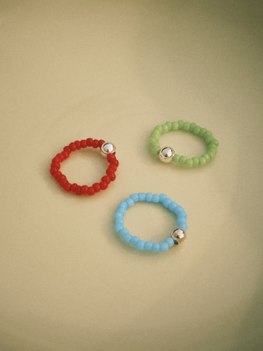 Mini Silver Point Bead Ring