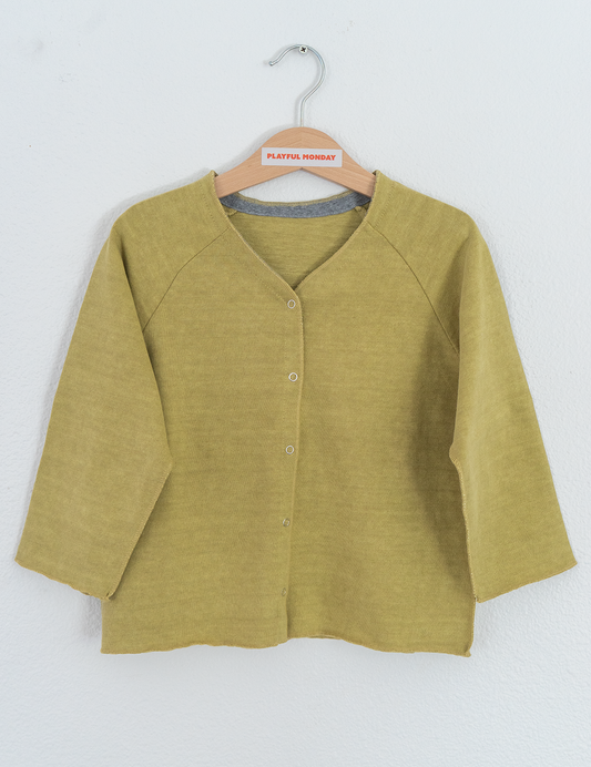 Easy Cotton Cardigan - Mustard