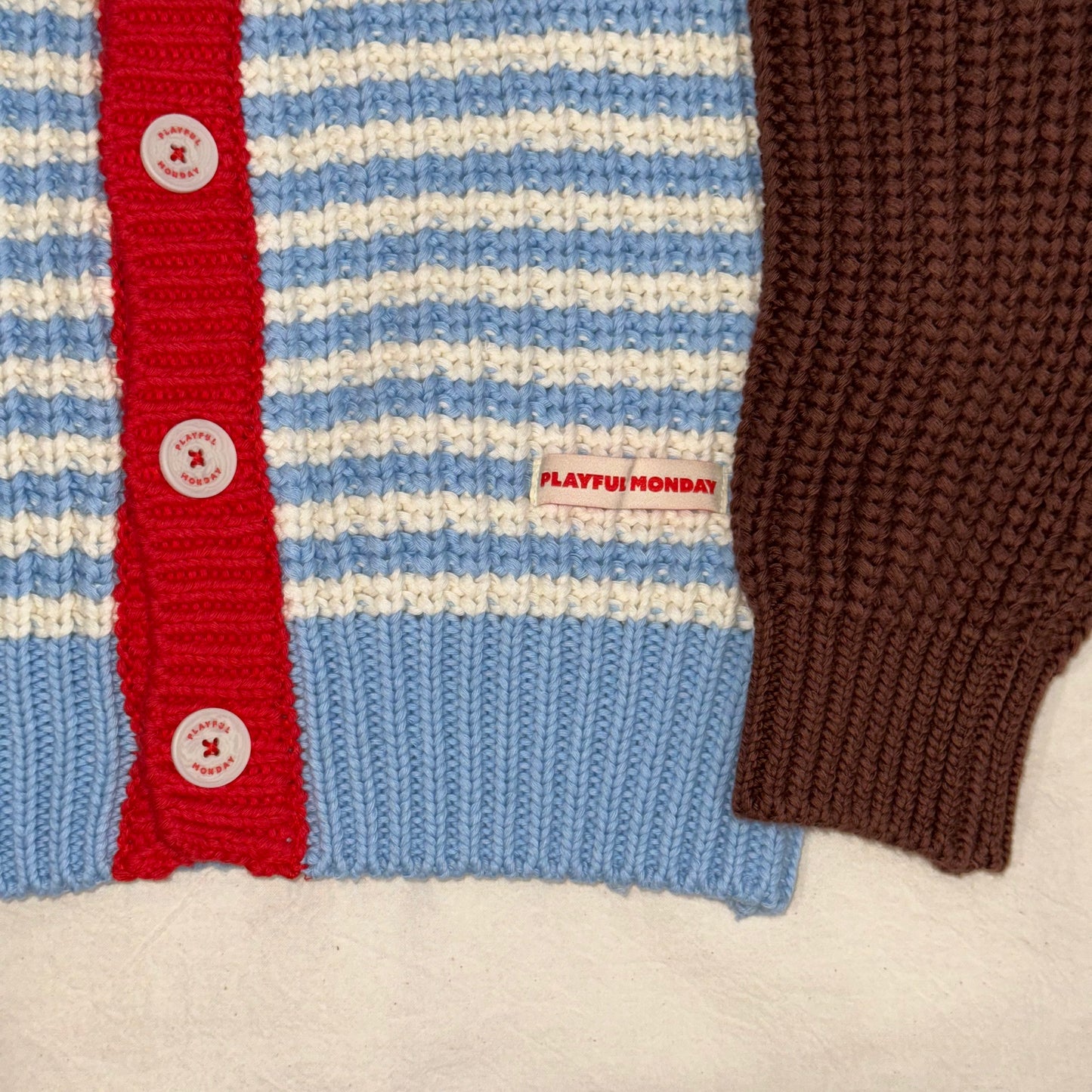 Chunky Knit Cardigan - 100% Cotton Yarn