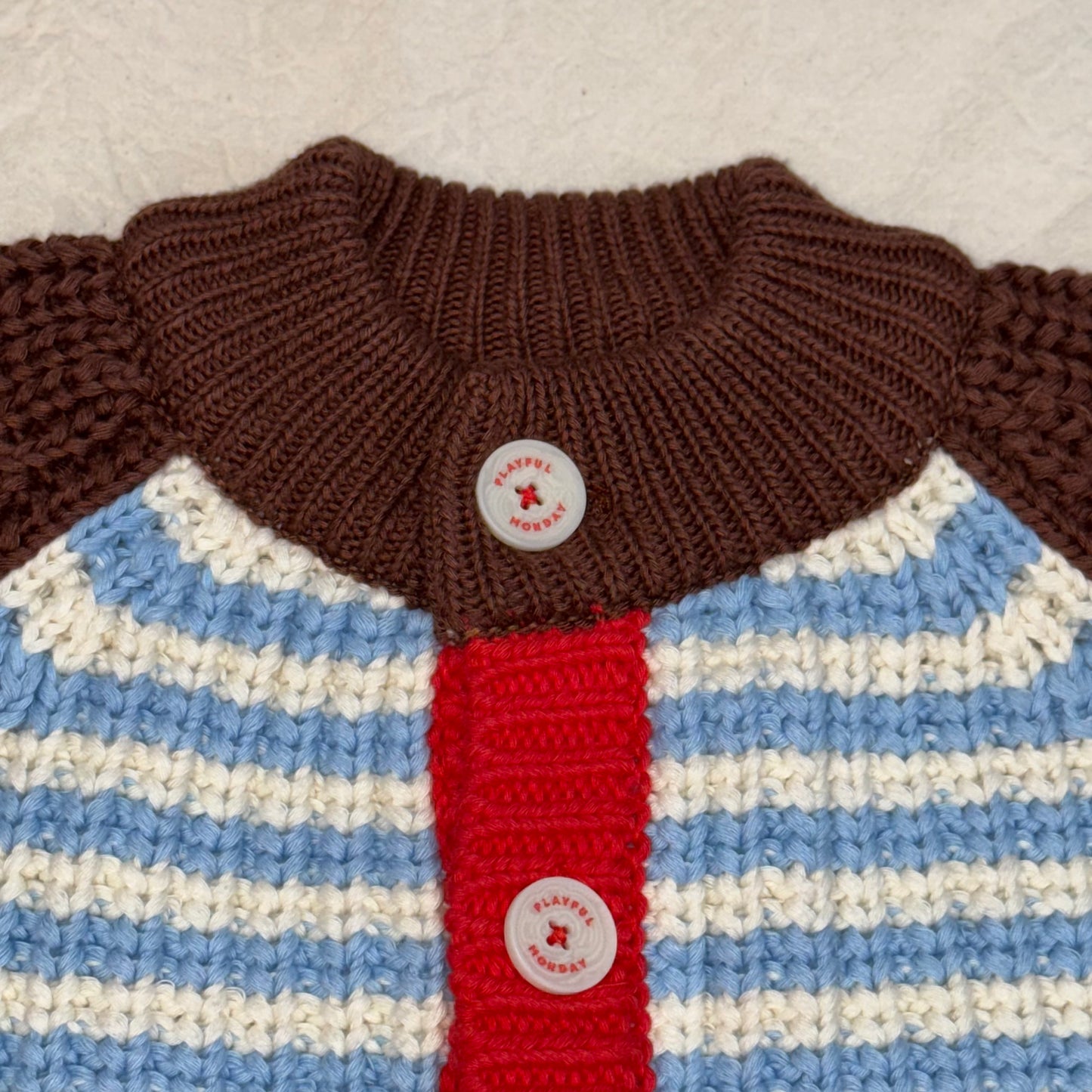 Chunky Knit Cardigan - 100% Cotton Yarn