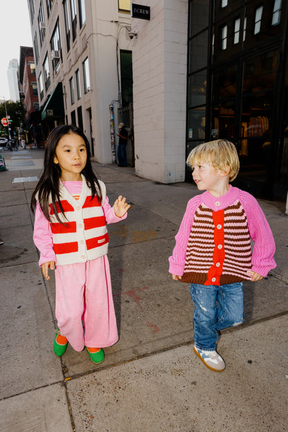 Chunky Knit Cardigan - 100% Cotton Yarn