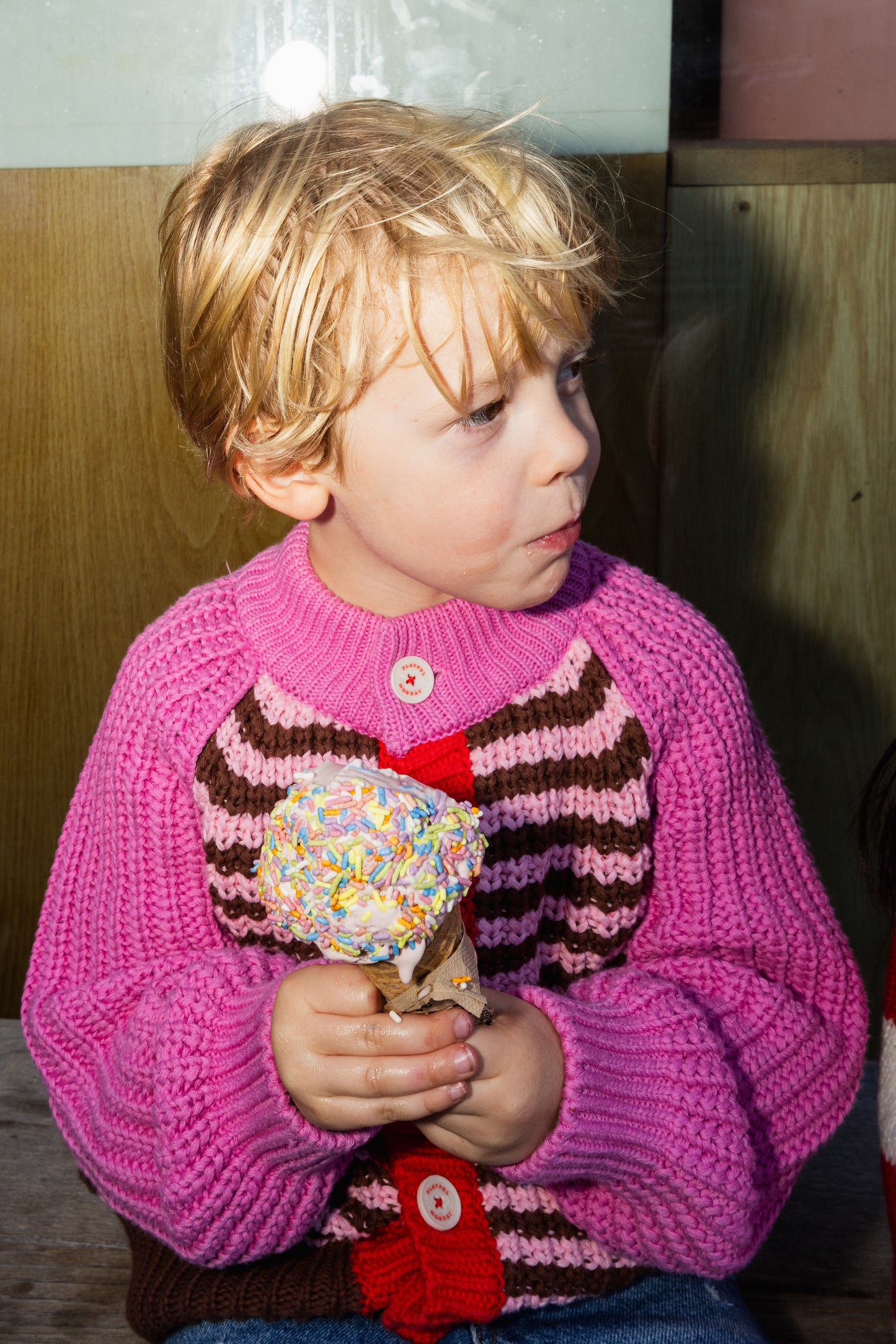 Chunky Knit Cardigan - 100% Cotton Yarn