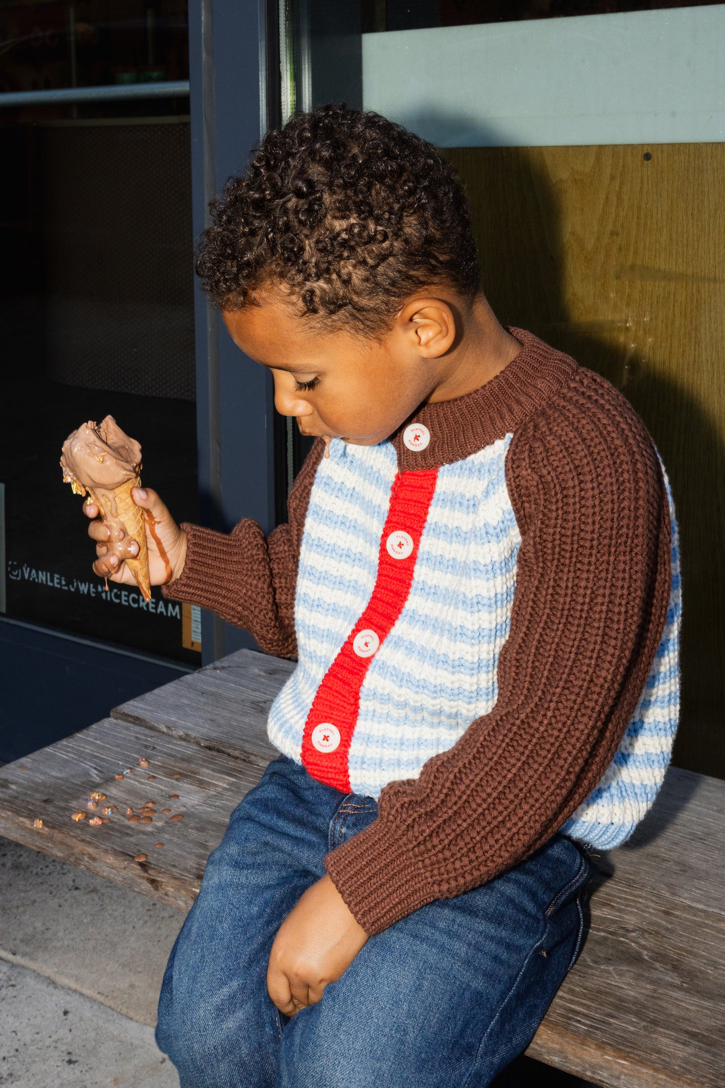 Chunky Knit Cardigan - 100% Cotton Yarn