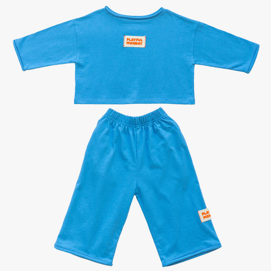 ☀️ Play Set — Long Sleeve + Pants in Blue