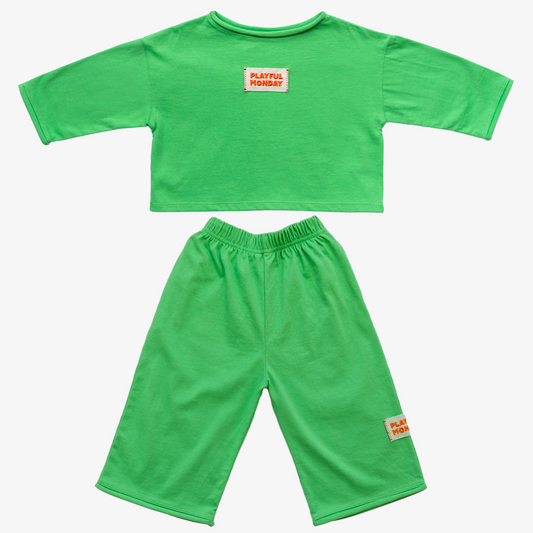 ☀️ Play Set — Long Sleeve + Pants in Green