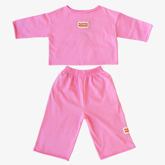 ☀️ Play Set — Long Sleeve + Pants in Pink