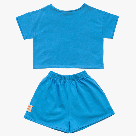 ☀️ Play Set — Short Sleeve + Shorts in Blue