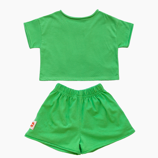 ☀️ Play Set — Short Sleeve + Shorts in Green