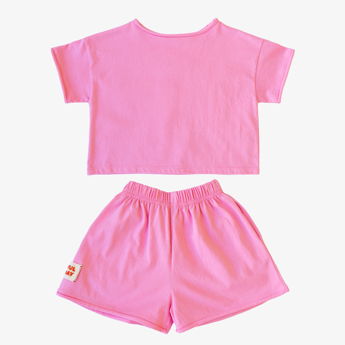 ☀️ Play Set — Short Sleeve + Shorts in Pink
