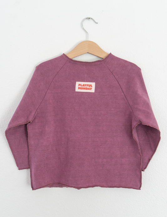 Easy Cotton Cardigan - Purple