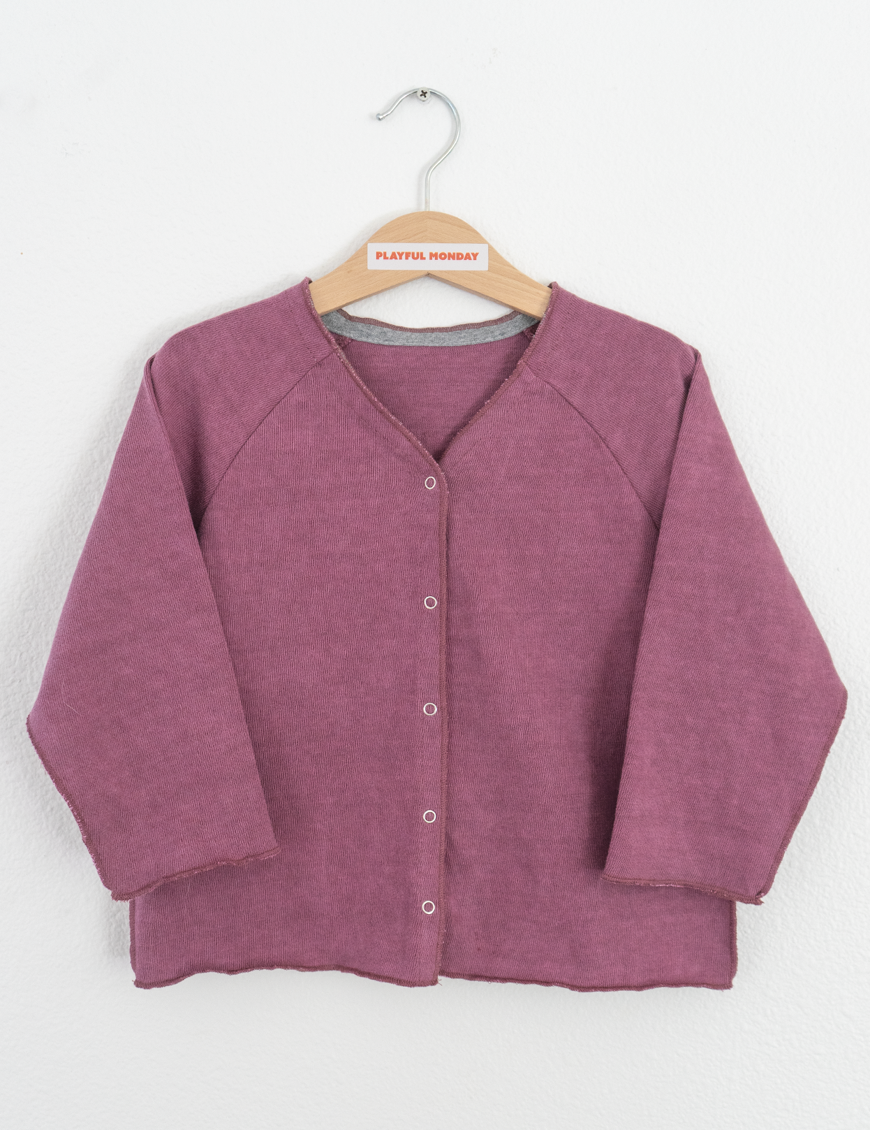 Easy Cotton Cardigan - Purple