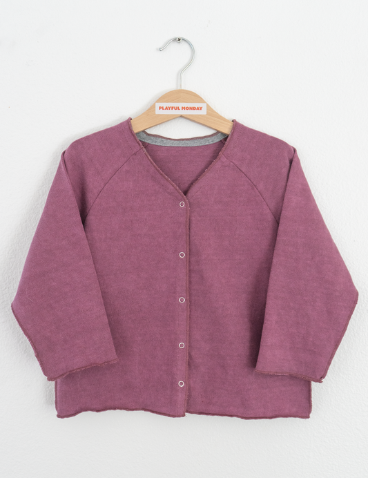 Easy Cotton Cardigan - Purple