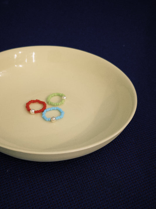 Mini Silver Point Bead Ring