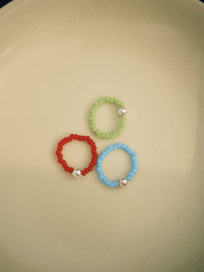 Mini Silver Point Bead Ring