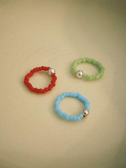 Mini Silver Point Bead Ring